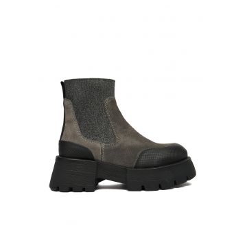 Ghete dama  piele naturala - gri - CEO-WI16-525-05