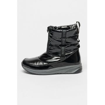 Ghete de zapada cu captuseala din blana sintetica - Negru