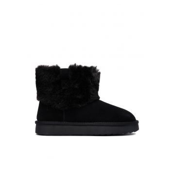 Ghete de zapada dama -  CEO-HDR241212-18 - piele naturala - negru