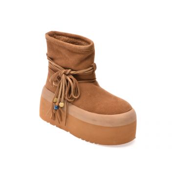 Ghete GRYXX maro, 6906, din piele intoarsa