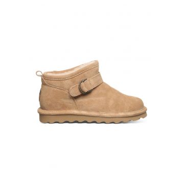 Ghete slip-on din piele intoarsa Petite - Maro camel