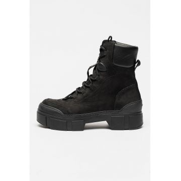 Vic Matie - Ghete din piele si piele nabuc - Negru