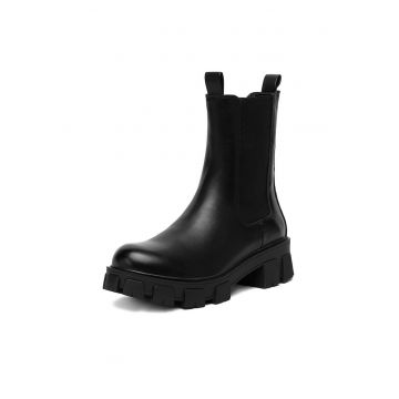 Botine dama 12837-22 -  Textil - Negru