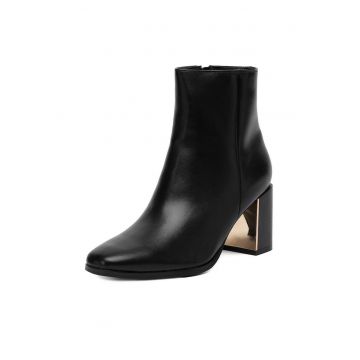 Botine dama 1626 -  Textil - Negru