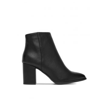Botine dama  1901 - negru - material sintetic