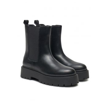 Botine dama 242TGT152 -  Piele ecologica - Negru