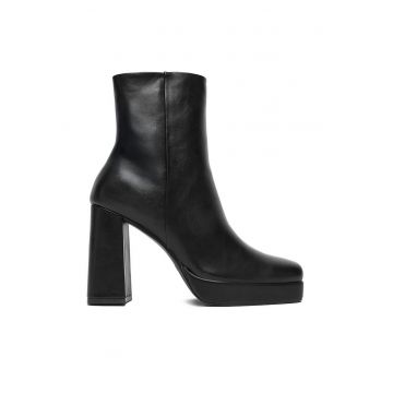 Botine dama 24ST0155-1 -  Textil - Negru
