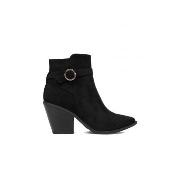 Botine dama 3030 -  Textil - Negru