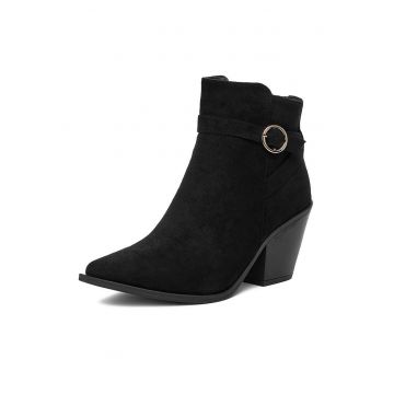 Botine dama 3030 -  Textil - Negru