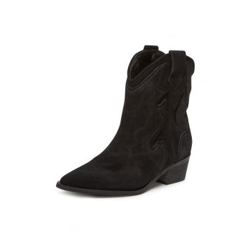 Botine dama 3523-9 -  Textil - Negru