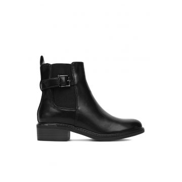 Botine dama  5617 - negru - sintetic