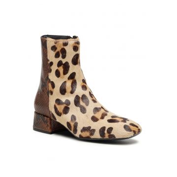 Botine dama 603 EM-23-08-001020 -  Piele naturala - Maro -