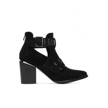 Botine dama 7612-7 -  Textil - Negru