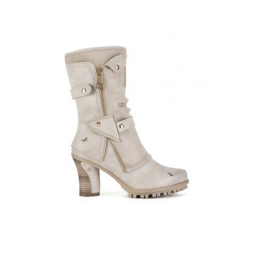 Botine dama -  bej - textil 1141-606