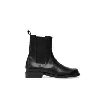Botine dama  din piele naturala - Negru