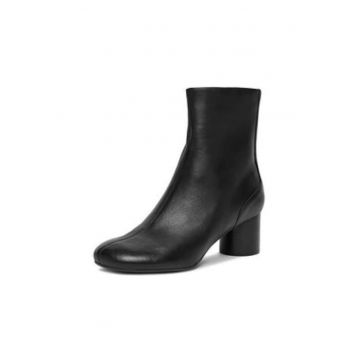 Botine dama  EO-HALA-VI887 - piele naturala - negru - cu fermoar