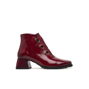 Botine dama HI254326 -  Piele naturala - Visiniu