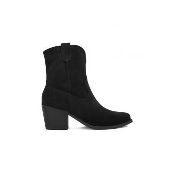 Botine dama -  negru - cu toc
