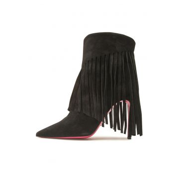 Botine dama  Olympe Tronchetto - piele naturala - negru -