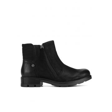 Botine dama  piele naturala - Negru