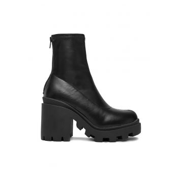 Botine dama -  ZB362-2 - negru - cu toc masiv