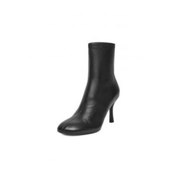 Botine pentru dama -  EO-PURO-V19287 - negru - piele -