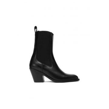 Botine pentru dama -  piele naturala - Negru