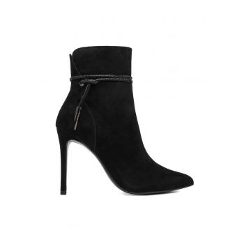 Botine -  piele naturala - negru - Negru