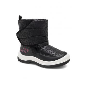 Cizme sport fete -  sintetic - negru/alb -