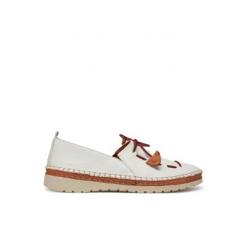 dama  Piele naturala - Alb - Alb