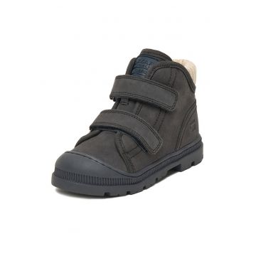 Ghete baieti -  piele naturala - bleumarin/negru
