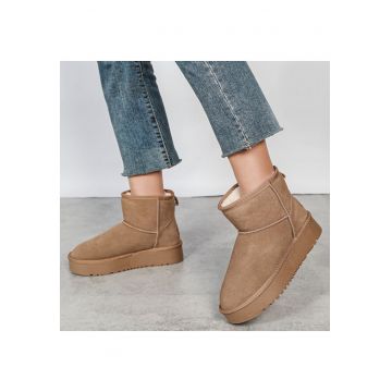 Ghete camel din piele naturala NN605 117 16210 - Maro camel