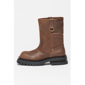 Ghete cu toc masiv - Maro inchis