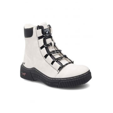 Ghete dama  alb - textil -