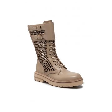 Ghete dama  Bej - piele naturala - Q31 Noemi -