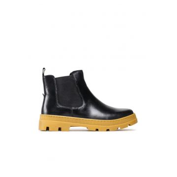 Ghete dama  Chelsea - galben - piele naturala -