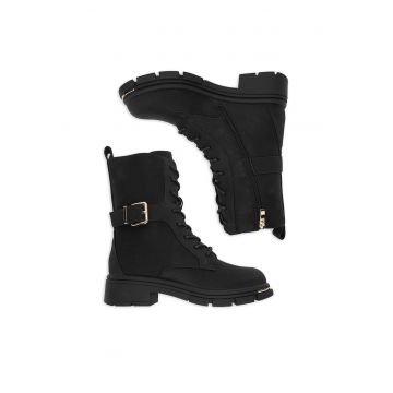 Ghete dama  negru - material sintetic -