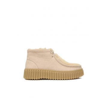 Ghete dama  Sand Wlined Torhill - bej - piele naturala