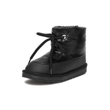 Ghete de zapada fete -  textil - negru