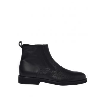Ghete din piele Tumbled - Negru