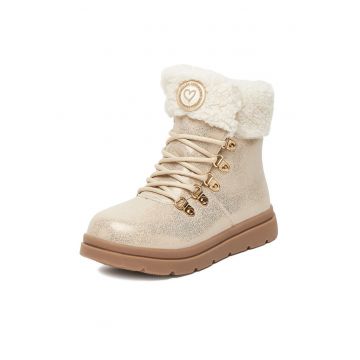 Ghete fete -  auriu/alb