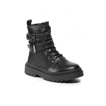 Ghete fete - piele ecologica -  negru -