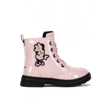 Ghete fete -  plastic - roz/negru