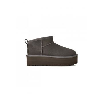Ghete slip-on de piele intoarsa Classic Ultra Mini - Gri