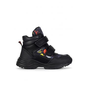 Ghete sport baieti -  plastic - negru