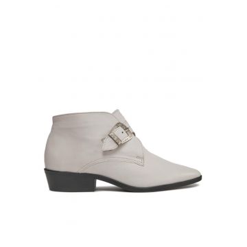 Botine dama -  30388957936 - Piele naturala - Alb