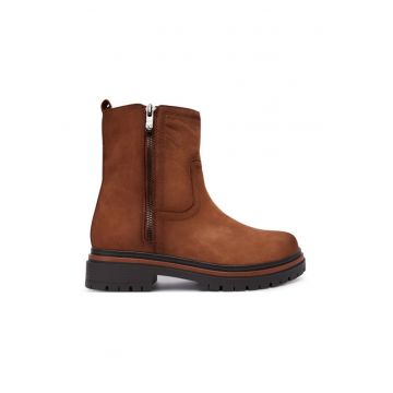 Botine dama 375 9-25401-45 -  Piele naturala - Maro