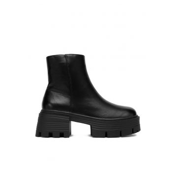 Botine dama 62083-3 -  Textil - Negru