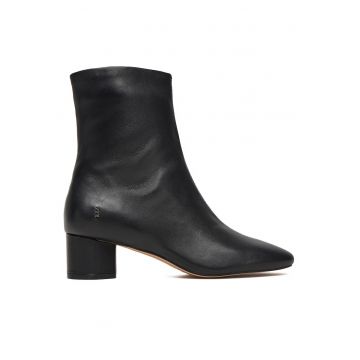 Botine dama  Alyssa - Piele naturala - negru