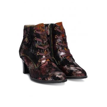 Botine dama -  Bourgogne - piele naturala